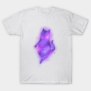 Galaxy Cat (white background) T-Shirt